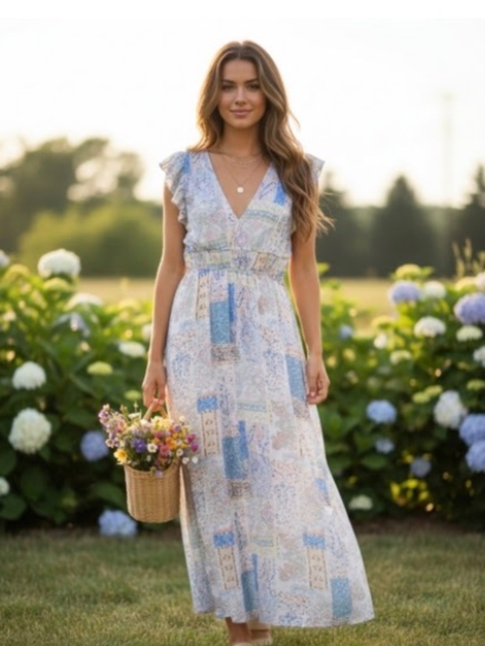 Women’s Floral Patterned Maxi Dress